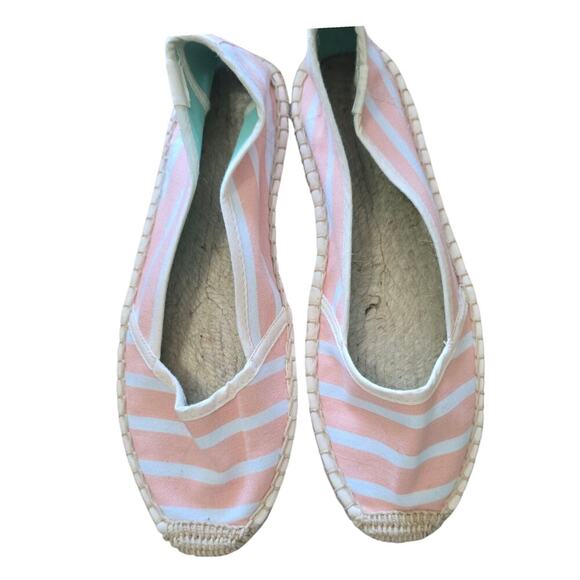 Soludos Shoes Womens 7 Slip On Espadrilles Stiped Comfort Low Top - Picture 2 of 9